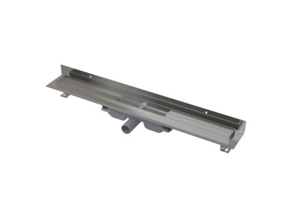 ALCA Podlahový žlab s okrajem pro plný rošt a s pevným límcem ke stěně APZ116-850