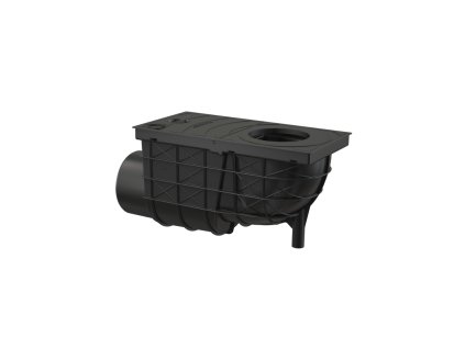 ALCA Univerzální lapač střešních splavenin 300×155/110 mm boční, černá AGV3