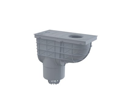ALCA Univerzální lapač střešních splavenin 300×155/125 mm přímý, šedá AGV2S