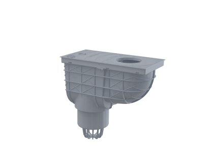 ALCA Univerzální lapač střešních splavenin 300×155/110 mm přímý, šedá AGV1S
