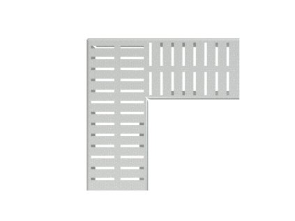 ALCA Rošt pro drenážní žlab rohový 100 mm, pozinkovaná ocel ADZ-R122R