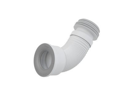 ALCA Flexi napojení k volně stojícímu WC, 80–110 mm × 90–110 mm, délka 280–550 mm, PP, bílé A97