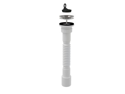 ALCA Flexi připojení 6/4"×40/50 plast + Výpust dřezová 6/4" s nerezovou mřížkou DN70 A770+A33