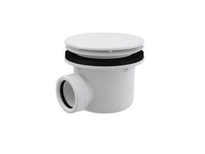 ALCA Sifon vaničkový, pro otvor 90 mm, DN 40, kov, bílá-lesk A49K-B