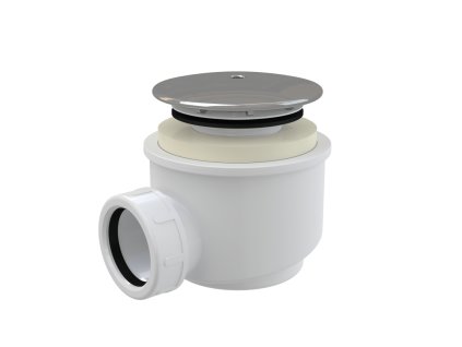 ALCA Sifon vaničkový, pro otvor 60 mm, DN 40, krytka Ø 91 mm, plast, chrom-lesk A47CR-60