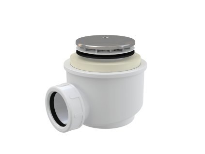 ALCA Sifon vaničkový, pro otvor 50 mm, DN 40, krytka Ø 71 mm, plast, chrom-lesk A47CR-50