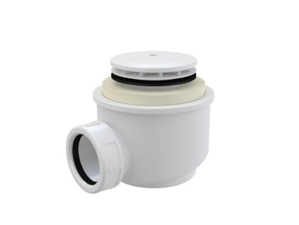 ALCA Sifon vaničkový, pro otvor 50 mm, DN 40, krytka Ø 71 mm, plast, bílá-lesk A47B-50
