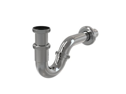 ALCA Sifon trubkový bidetový DN 32 s převlečnou maticí G 5/4", kov, chrom-lesk A45G