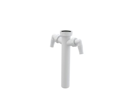 ALCA Mezikus k sifonu DN 40 s převlečnou maticí G 6/4" a dvěma přípojkami Ø 17–23 mm, délka  265, plast A44M-DN40
