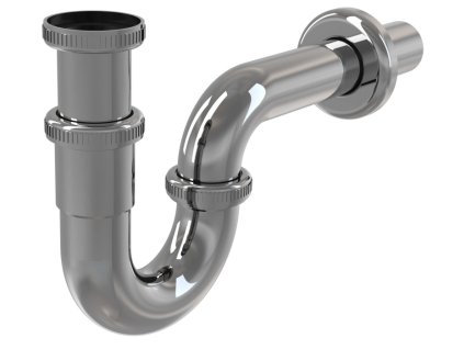 ALCA Sifon trubkový umyvadlový DN 32 s převlečnou maticí G 5/4", kov, chrom-lesk A432