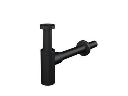 ALCA Sifon umyvadlový DN 32 DESIGN, kulatý, kov, černá-mat A400BLACK