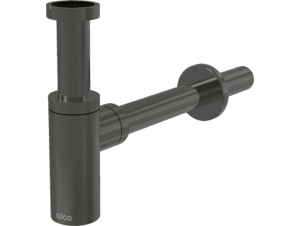 ALCA Sifon umyvadlový DN 32 DESIGN, kulatý, kov, GUN METAL-lesk A400-GM-P