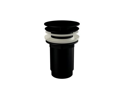 ALCA Výpust umyvadlová G 5/4", pro umyvadla bez přepadu, velká neuzavíratelná zátka, kov, černá-mat A396BLACK