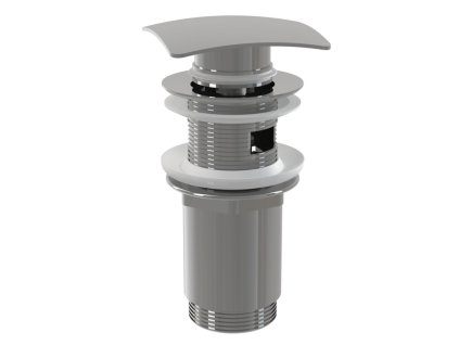 ALCA Výpust umyvadlová CLICK/CLACK G 5/4" s přepadem, hranatá zátka, kov, chrom-lesk A393