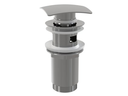 ALCA Výpust umyvadlová CLICK/CLACK 5/4" celokovová s přepadem, hranatá zátka A393