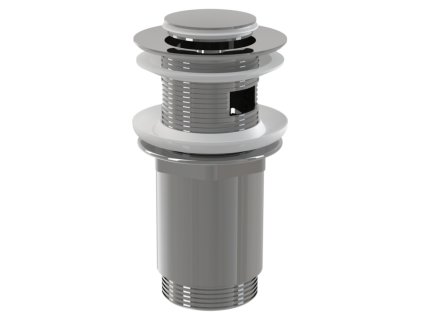 ALCA Výpust umyvadlová CLICK/CLACK G 5/4" s přepadem, malá zátka, kov, chrom-lesk A391
