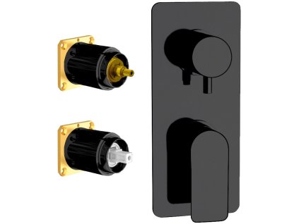 HOPA Podomítková sprchová baterie  ARNO 93KB14 - černá matná BAREI93KB14