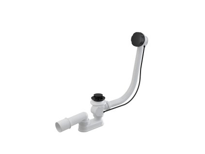 BESCO Automatický vanový sifon s přepadem - černý, zlatý Barva - Černá VANSWAUTOB