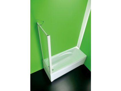 FORTE Vanová přístěna SOPRAVASCA FISSO CC Barva rámu - Bílá, Rozměr A - 75, Směr zavírání - Univerzální Levé / Pravé, Výplň - Polystyrol 2,2 mm (acrilico) BSSVF75CCP