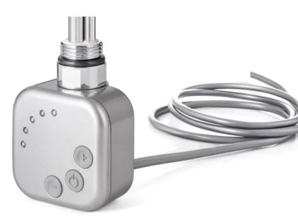 Hopa Topná tyč BURGH s termostatem a časovačem Barva topné tyče - Chrom - matný, Typ připojení - Rovný kabel, Výkon topné tyče - 600 W RDOHT2RK60003