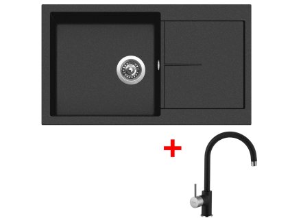 Sinks INFINITY 860 Metalblack + Vitalia GR G14774