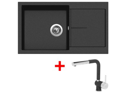 Sinks INFINITY 860 Metalblack + Mix 3 P GR G14874