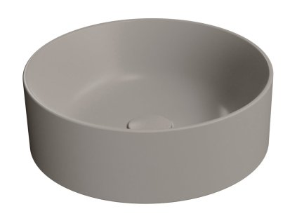 GSI KUBE X keramické umyvadlo na desku, průměr 40cm, tortora mat 942605