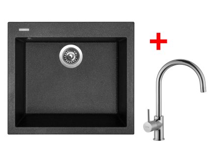 Sinks CUBE 560 Granblack + Vitalia G9430