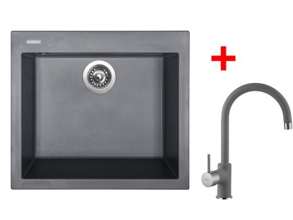 Sinks CUBE 560 Titanium + Vitalia GR G9572