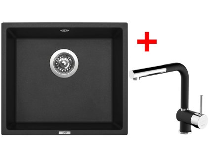 Sinks FRAME 457 Pureblack + Mix 3 P GR N6 G8026