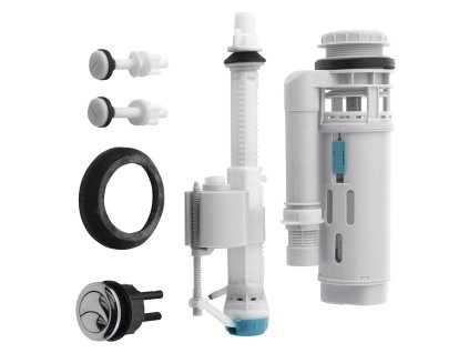 Aqualine Splachovací souprava s DUAL tlačítkem, spodní napouštění 1/2", chrom NDPS8812-01