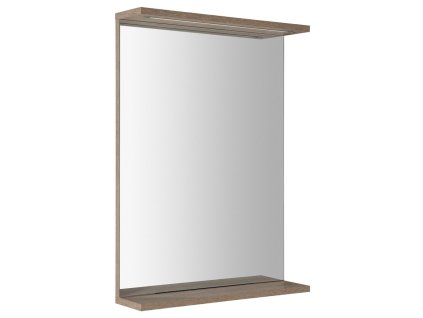 Aqualine KORIN STRIP zrcadlo s LED osvětlením 50x70x12cm, dub platin KO995S
