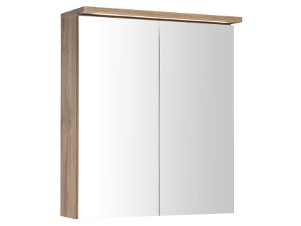 Aqualine KAWA STRIP galerka s LED osvětlením 60x70x22cm, dub emporio WGL36S