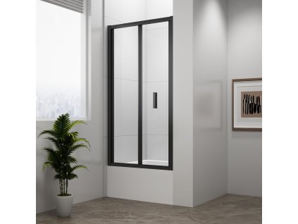 Polysan DEEP BLACK sprchové dveře skládací 1000x1650mm, čiré sklo MD1910B