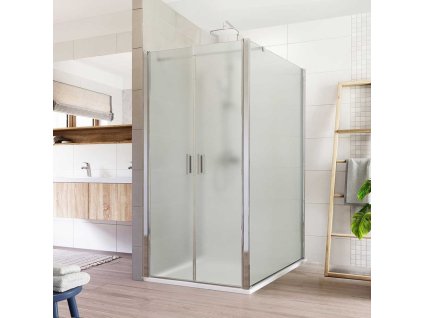 Mereo Sprchový kout, Lima, obdélník, dvoukřídlý, lítací, 110x120 cm, chrom ALU, sklo Point CK88542K