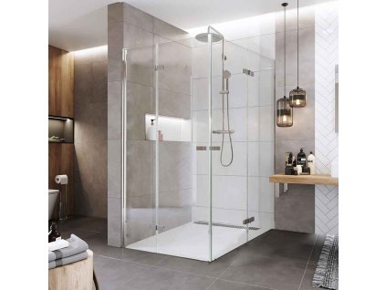 Mereo Sprchový kout, Novea, obdélník, zalamovací, 100x120 cm, chrom ALU, sklo Čiré CK13843ZVR