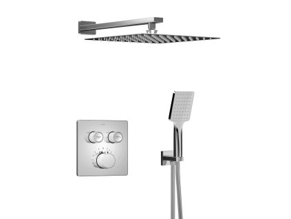 Sapho SMART SELECT podomítkový sprchový set s termostatickou baterií, 2 výstupy, vyústění, chrom RP042-01