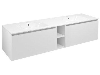 Sapho LOREA skříňka 180x46x51,5cm (80+20+80cm), bílá mat LE080-3131-04