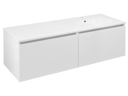 Sapho LOREA skříňka 140x46x51,5cm (70+70cm), pravá, bílá mat LE070-3131-R-04