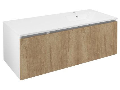 Sapho LOREA skříňka 120x46x51,5cm (30+90cm), pravá, dub alabama/bílá mat LE090-2231-R-02