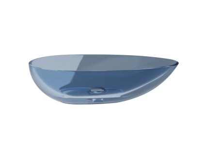 BESCO Umyvadlo na desku NEYA ze syntetické pryskyřice Barva - Modrá, Barva sifonu - Chrom KENEYA60M