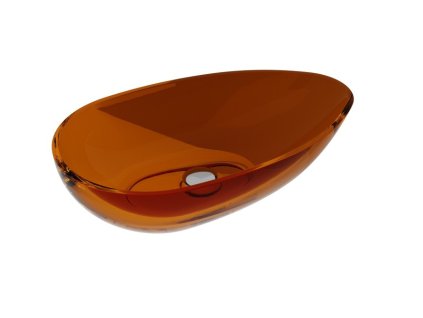 BESCO Umyvadlo na desku NEYA ze syntetické pryskyřice Barva - Hnědá, Barva sifonu - Černá KENEYA60HB