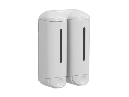 MARPLAST SHOWER MEDIUM dvojitý dávkovač tekutého mýdla, 2x250ml, bílá A94801