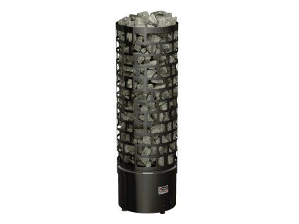 2372 aries black round ni2 sauna heater front