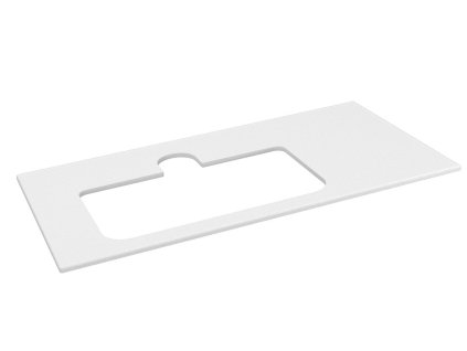 Sapho BRAHEA deska rockstone s otvorem 96,6x51,5cm, levá, bílá mat BT097-0101-L