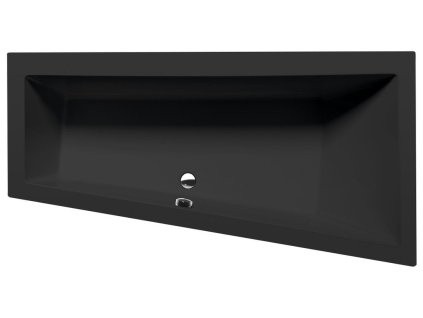 Polysan ANDRA R asymetrická vana 160x90x45cm, černá mat 81541.21