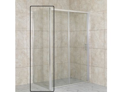 Hopa Pevná stěna RUTIS Barva rámu - Hliník leštěný, Rozměr A - 90, Směr zavírání - Univerzální Levé / Pravé, Výplň - Čiré bezpečnostní sklo - 6 mm OLBFIXGLA90CC