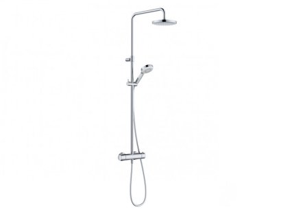 KLUDI DIVE DUAL SHOWER SYSTEM sprchový set s termostatem, průměr 20 cm, 3 proudy, chrom, 6807905-00