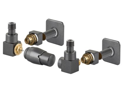 HOPA CUBE-SET, rohový hranatý ventil (Z2) Barva - Anthracite, Varianta - Levá RDCUBESETLA