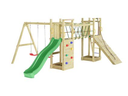 Dětské hřiště Marimex Play Basic 010 + zelená skluzavka 11640589